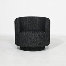 Charcoal Camilla Upholstered Swivel Tub Chair